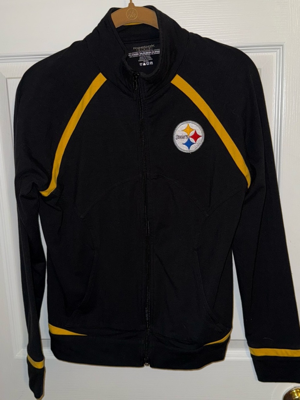 Reebok Black Jacket with Yellow Trim